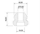 Tampone fine corsa 16x45xH40